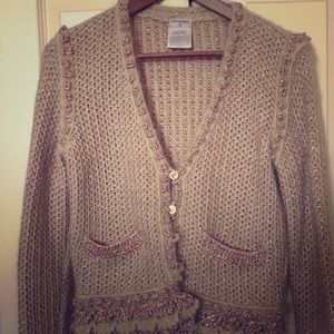 Chanel mohair sweater jacket